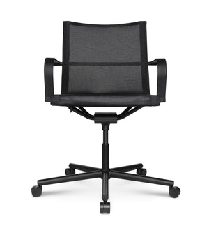 D1 Office work chair black with wheels