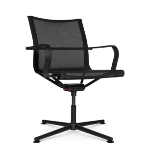 D1 Office visitor chair black with glides
