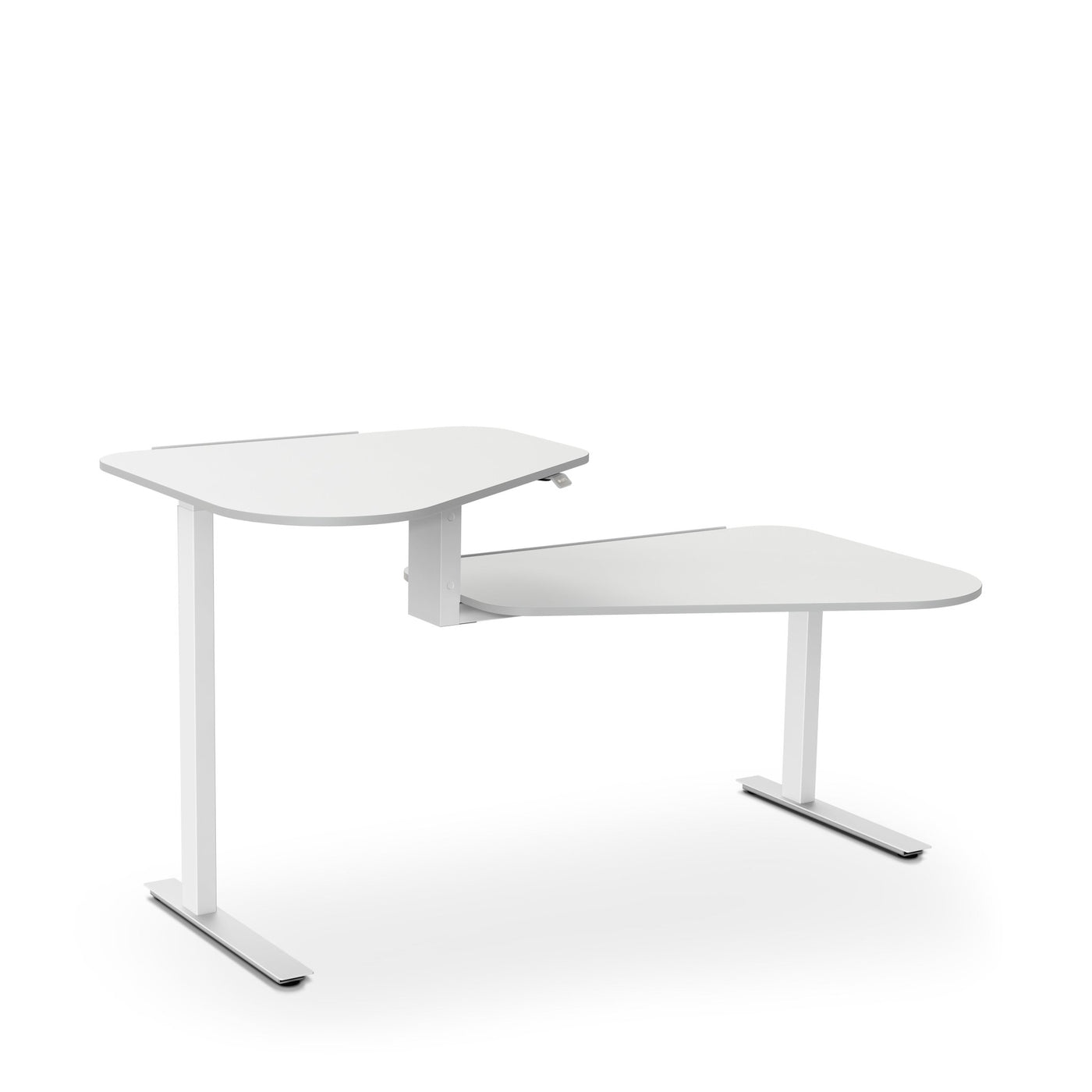 Aeris - Aeris Active Office - Desk - Weiss - Aeris - Weiss - Rechts: Sitzbereich | Links: Stehtisch - 123HomeOffice