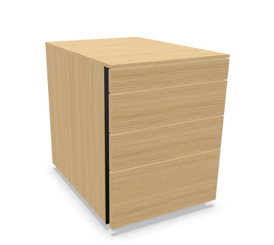 Hali - Hali Rollcontainer - Storage - Größe (B x H x L): 43.2 cm x 56 cm x 60cm - Eterno Oak - 123HomeOffice