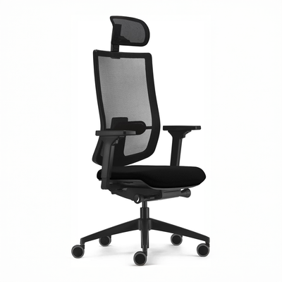 Sedus se:do pro light 2 Bürostuhl in schräger Ansicht mit Netzrücken, Kopfstütze und Armlehnen
