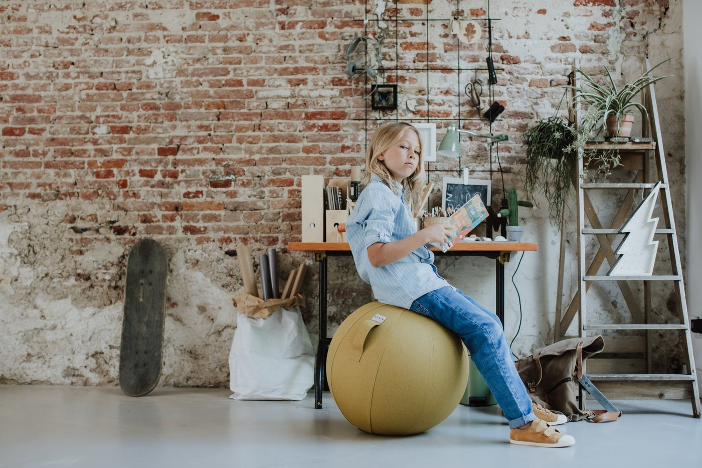 Vluv - Vluv Bol Stov - Sitzbälle - 50 - 55cm - Macchiato - 123HomeOffice