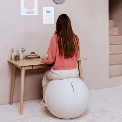 Vluv - Vluv Sitzball - Bol Diva Bouclé - Sitzbälle - 60 - 65cm - White - 123HomeOffice
