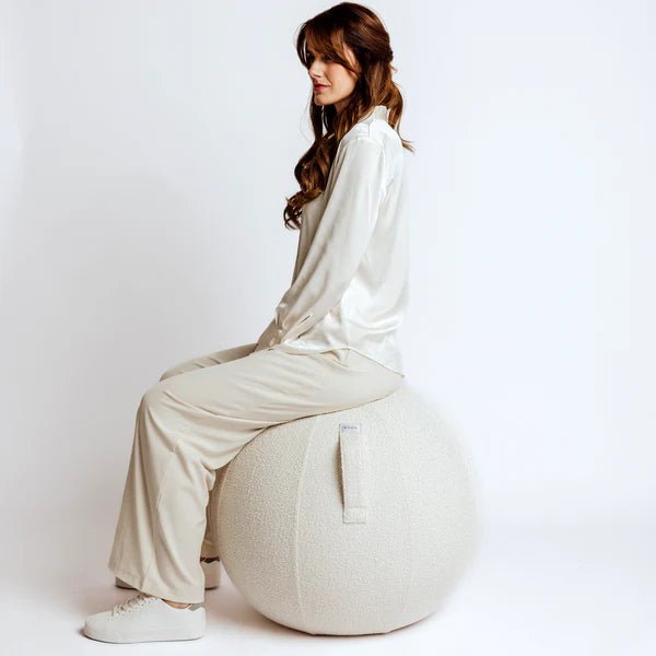 Vluv - Vluv Sitzball - Bol Diva Bouclé - Sitzbälle - 60 - 65cm - White - 123HomeOffice