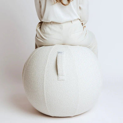 Vluv - Vluv Sitzball - Bol Diva Bouclé - Sitzbälle - 60 - 65cm - White - 123HomeOffice