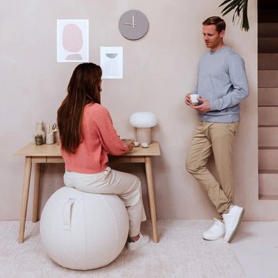 Vluv - Vluv Sitzball - Bol Diva Bouclé - Sitzbälle - 60 - 65cm - White - 123HomeOffice