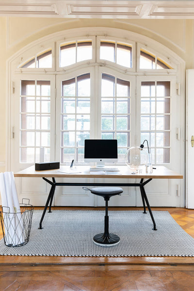Wagner - W3 - Low Ergonomischer Sitzhocker - Sitzhocker - Just black and white - 123HomeOffice