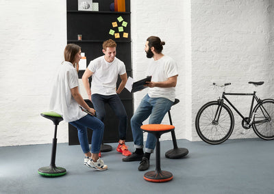 Wagner - W3 - Low Ergonomischer Sitzhocker - Sitzhocker - Just black and white - 123HomeOffice