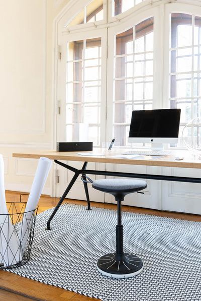 Wagner - W3 - Low Ergonomischer Sitzhocker - Sitzhocker - Just black and white - 123HomeOffice
