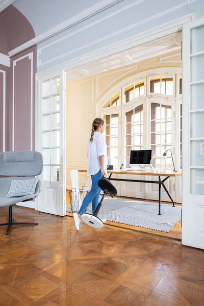 Wagner - W3 - Low Ergonomischer Sitzhocker - Sitzhocker - Just black and white - 123HomeOffice