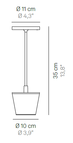 Zafferano - Poldina Reverso - Lamp - Dunkelgrau - 123HomeOffice